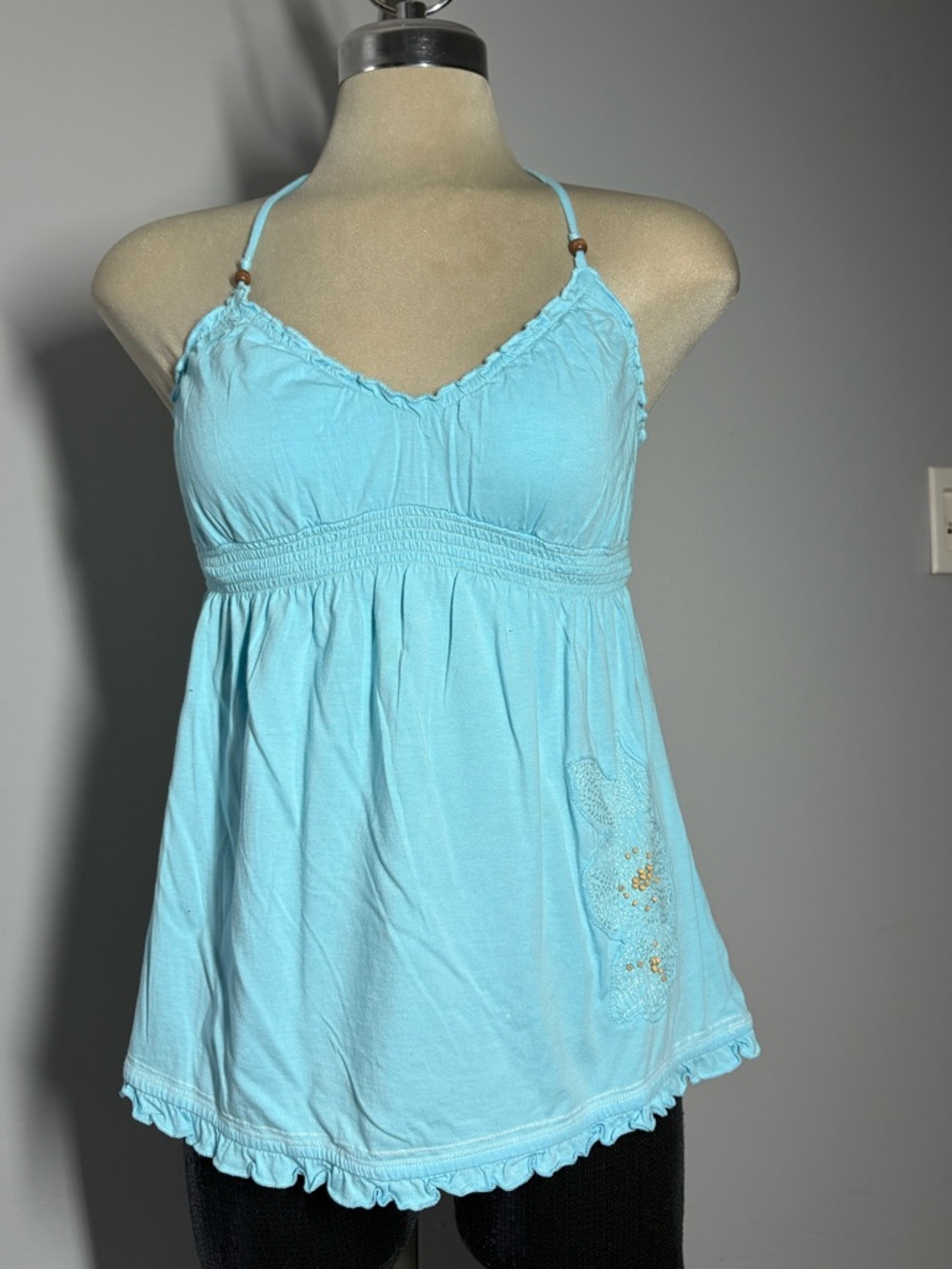 Garage Light Blue Halter summer Tank Top Size M
